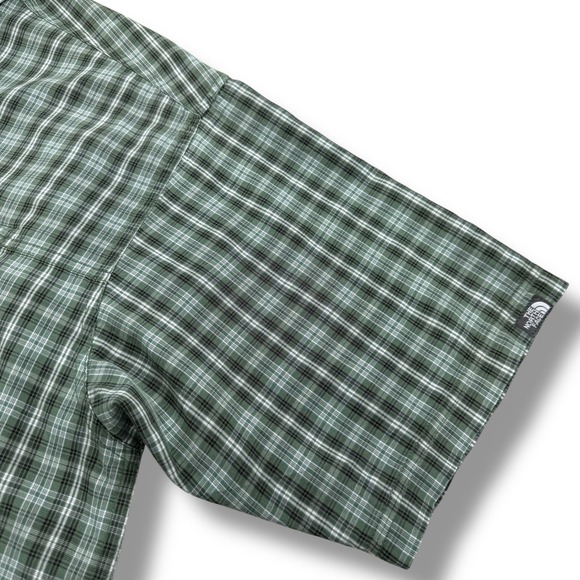 The North Face Shirt‎ Mens Size XXL Green Plaid Short Sleeve Button Down - Picture 5 of 8